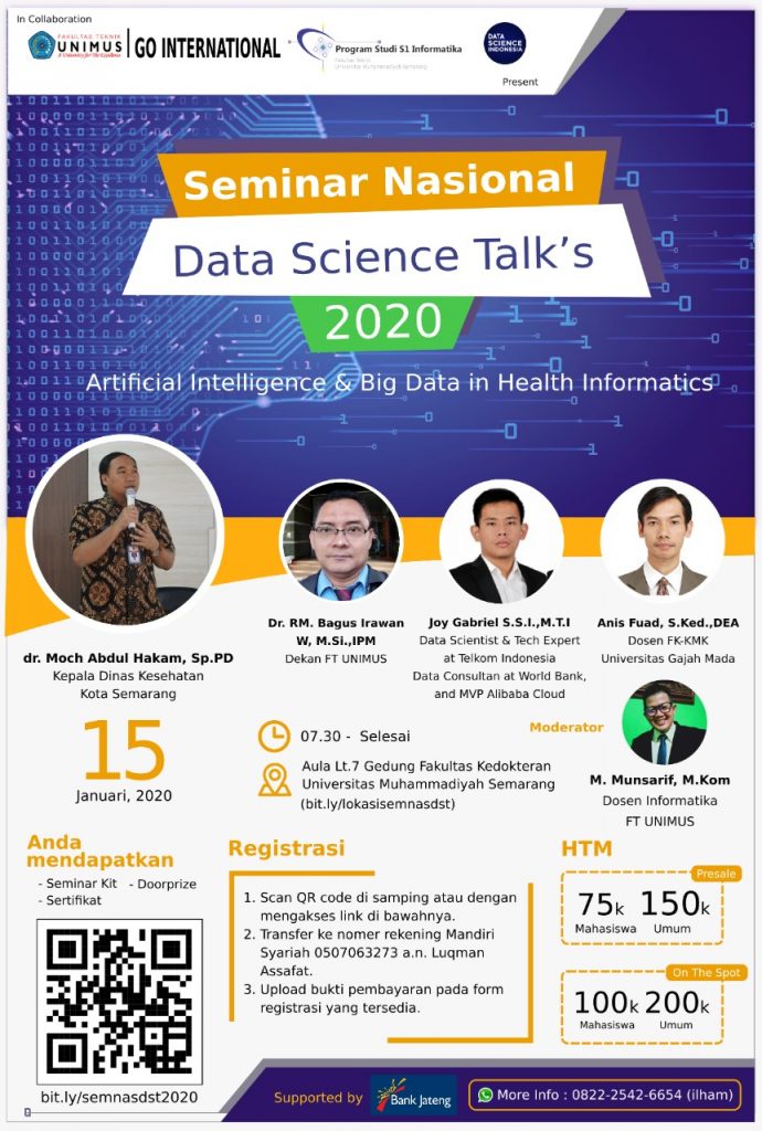 Seminar Nasional "Data Science Talk" 2020 - UNIMUS
