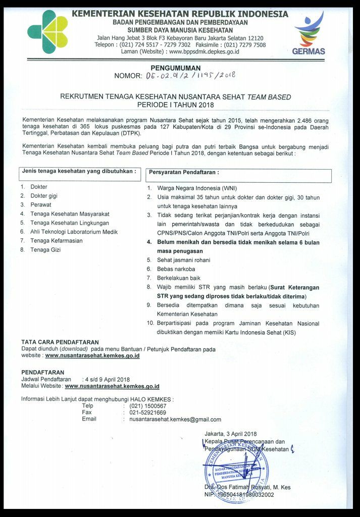 Read more about the article Fotmasi tenaga kesehatan “Nusantara Sehat” 2018