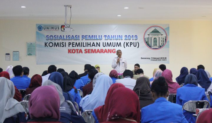 Read more about the article Sasar Partisipasi Mahasiswa, Relasi KPU Kota Semarang Sosialisasi Pemilu 2019 di Unimus