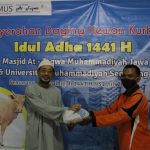 BERKURBAN DITENGAH PANDEMIC, UNIMUS BEKERJASAMA DENGAN TAKMIR MASJID MUHAMMADIYAH JAWA TENGAH SALURKAN 8 SAPI DAN 5 KAMBING