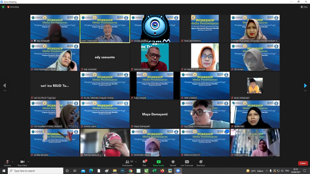 Read more about the article Gagas Ide Bentuk Hybrid Learning di Perguruan Tinggi, Tim Hibah PKKM Unimus Gelar Webinar Media Pembelajaran