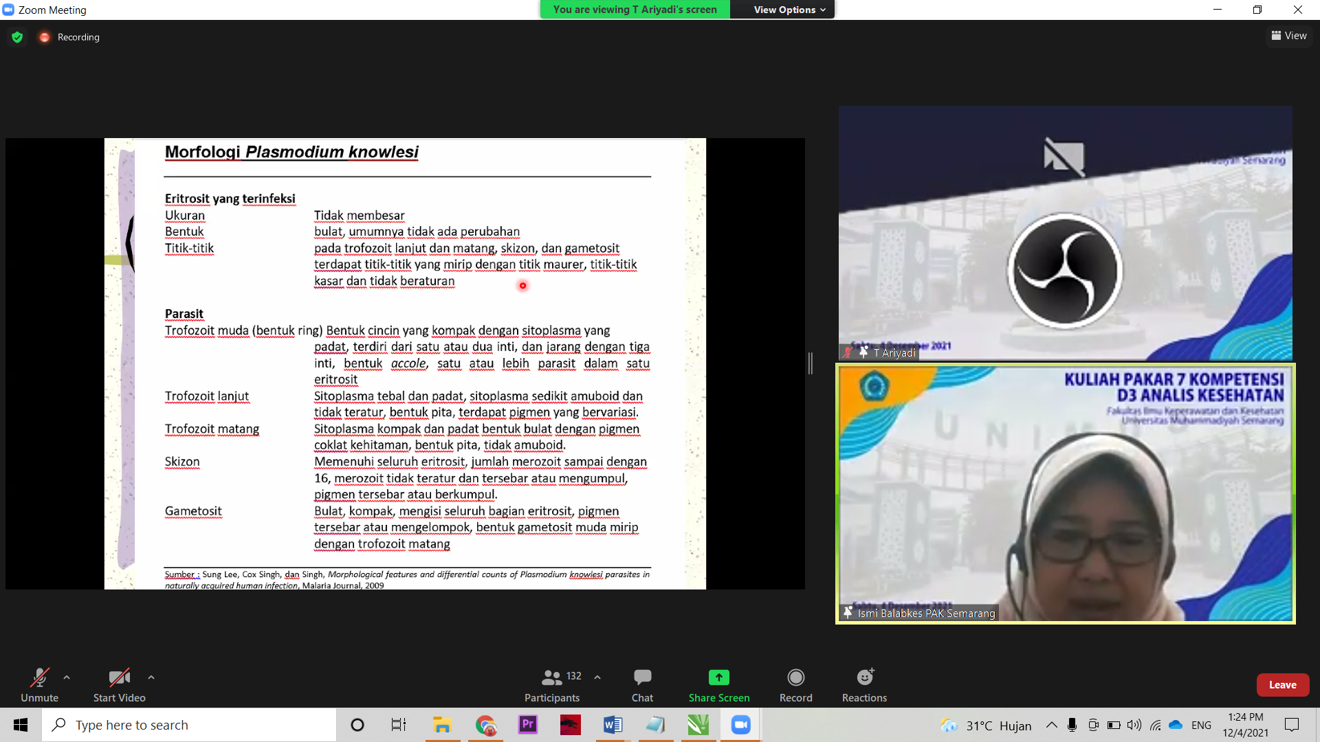 Read more about the article D3 Analis Kesehatan Gelar Kuliah Pakar Parasitologi