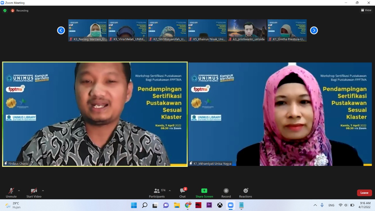Read more about the article Kerjasama Dengan Perpustakaan Unimus, FPPTMA Gelar Workshop Sertifikasi Pustakawan