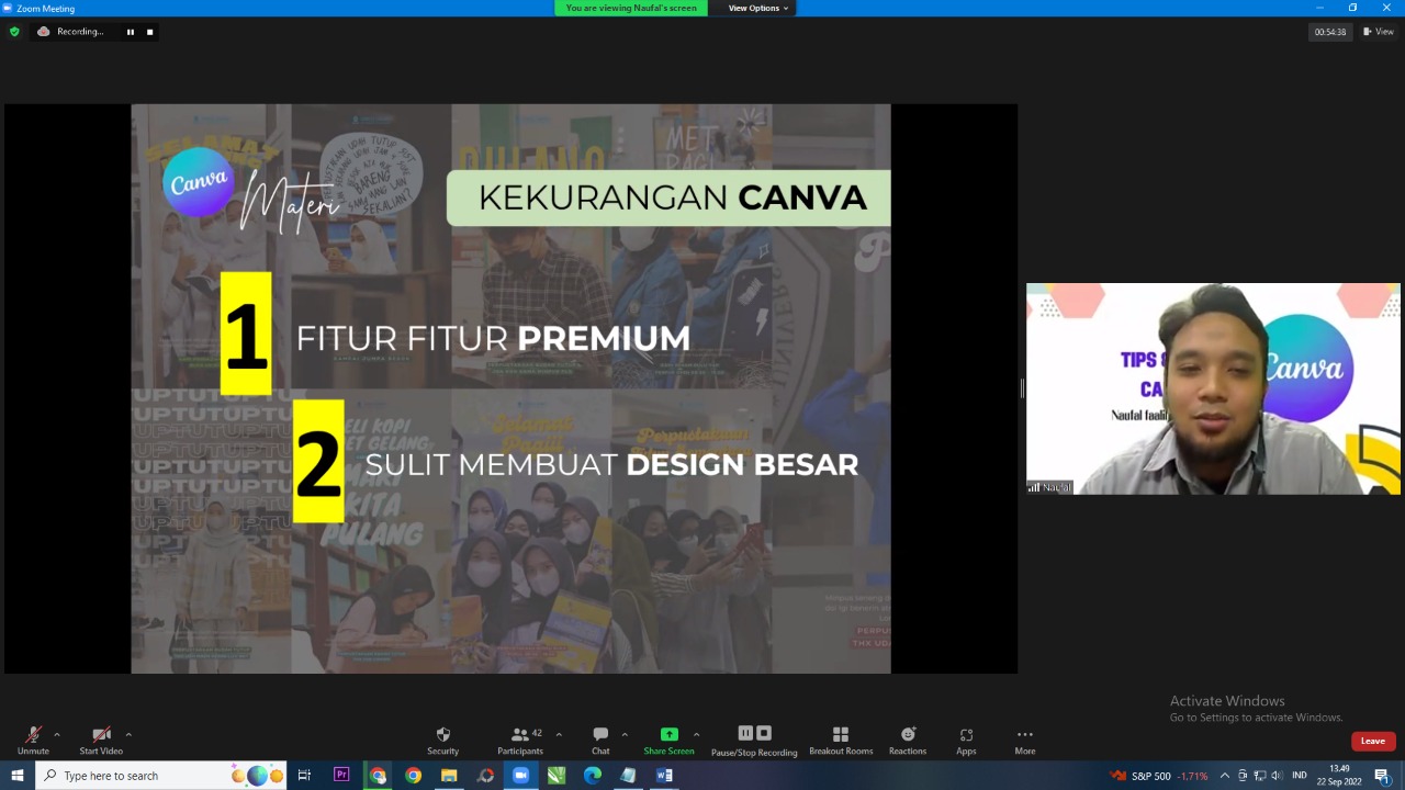 Read more about the article Agenda ke-3 Library Festival 2022, Perpustakaan UNIMUS Gelar Tips & Trik Canva Bareng Pustakawan