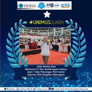 Read more about the article [UNIMUS JUARA] Aulia Muthia Dewi Mahasiswi S1 IKOR Unimus Juara 1 Kata Perorangan Putri Senior Kejurnas Piala Pangdam Diponegoro