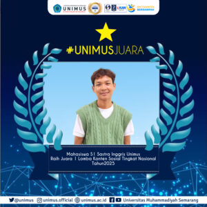 Read more about the article Mahasiswa S1 Sastra Inggris Unimus Raih Juara 1 Lomba Konten Sosial Tingkat Nasional Tahun2025
