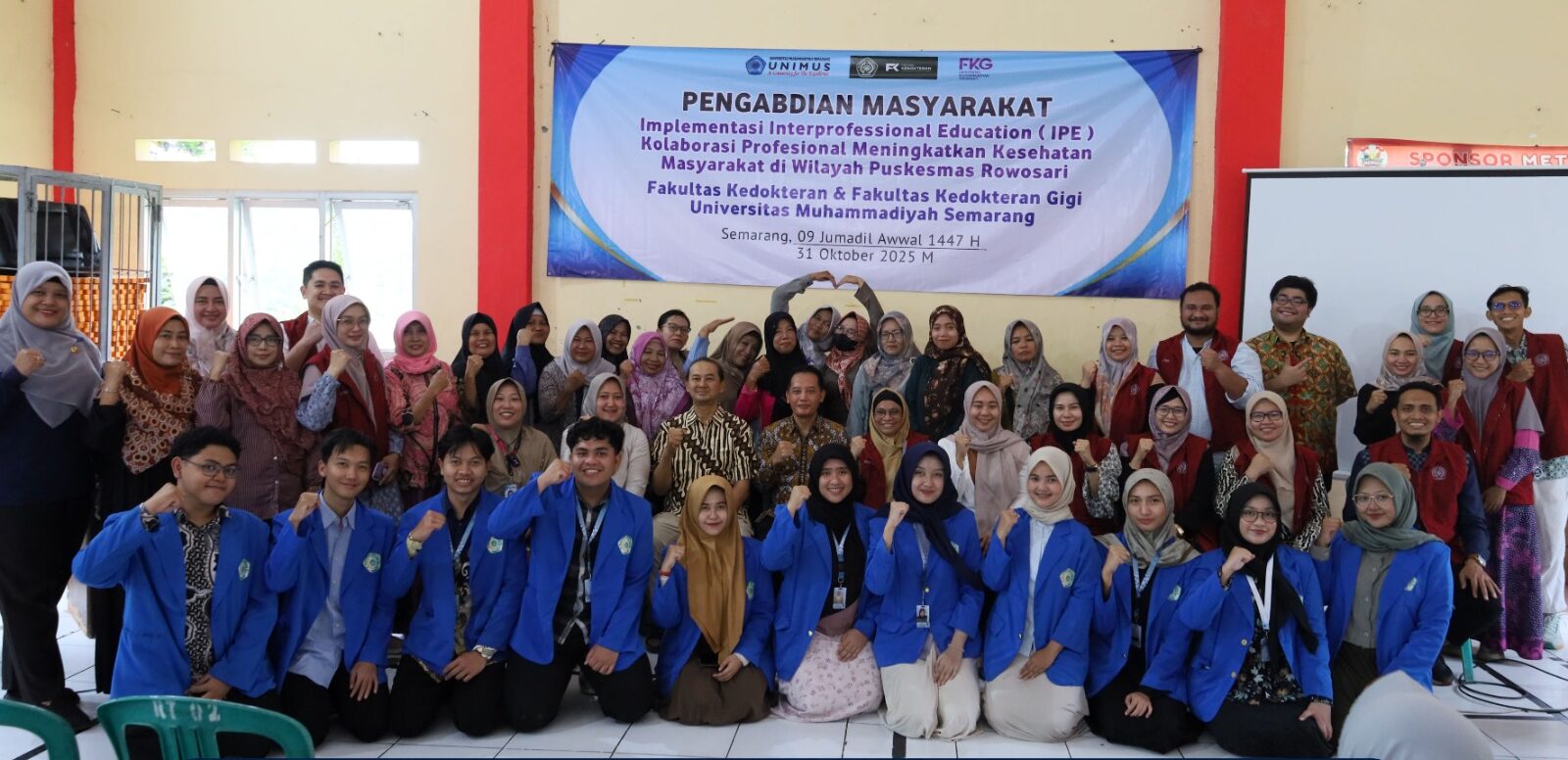 Read more about the article Mahasiswa FK dan FKG Unimus Kolaborasi Wujudkan Interprofessional Education melalui Pengabdian Masyakarat