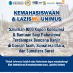 Biro Kemahasiswaan dan LazisMu Unimus Salurkan Bantuan untuk Mahasiswa Terdampak Bencana di Sumatra dan Aceh