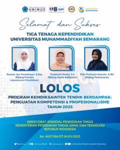 Read more about the article Tiga Tendik UNIMUS Lolos Program Kemdiksaintek “Tendik Berdampak” 2025