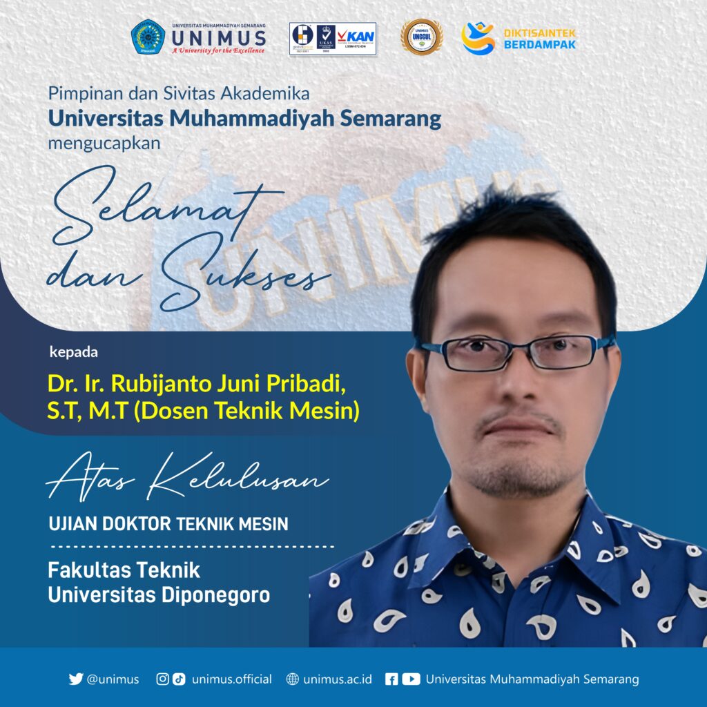 UNIMUS Perkuat SDM Unggul melalui Capaian Doktor Dosen Teknik Mesin