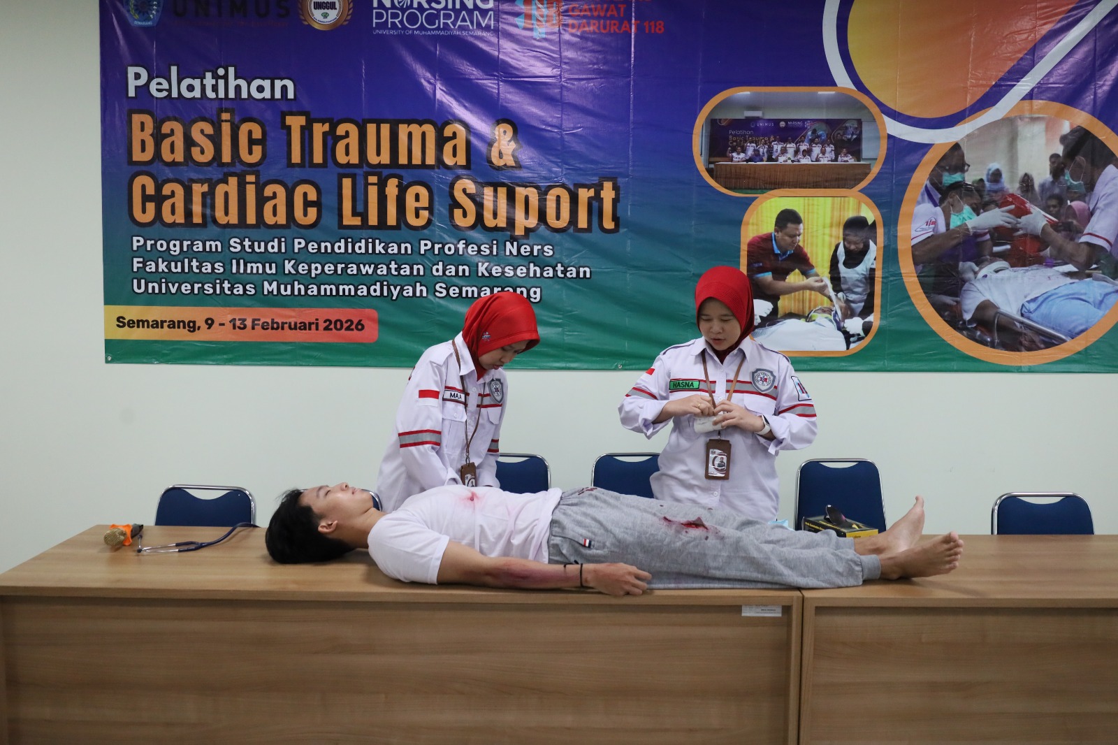 Read more about the article Tingkatkan Kompetensi Gawat Darurat, FIKKES UNIMUS Gelar Pelatihan BT-CLS