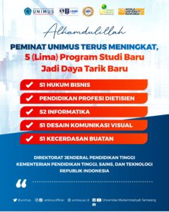 Read more about the article Peminat UNIMUS Terus Meningkat, 5 Program Studi Baru Siap Menjawab Kebutuhan Masa Depan